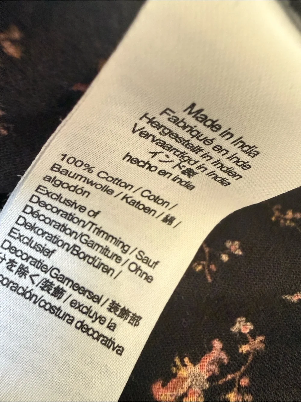 Madewell black Floral Smocked Square-Neck Top size 6